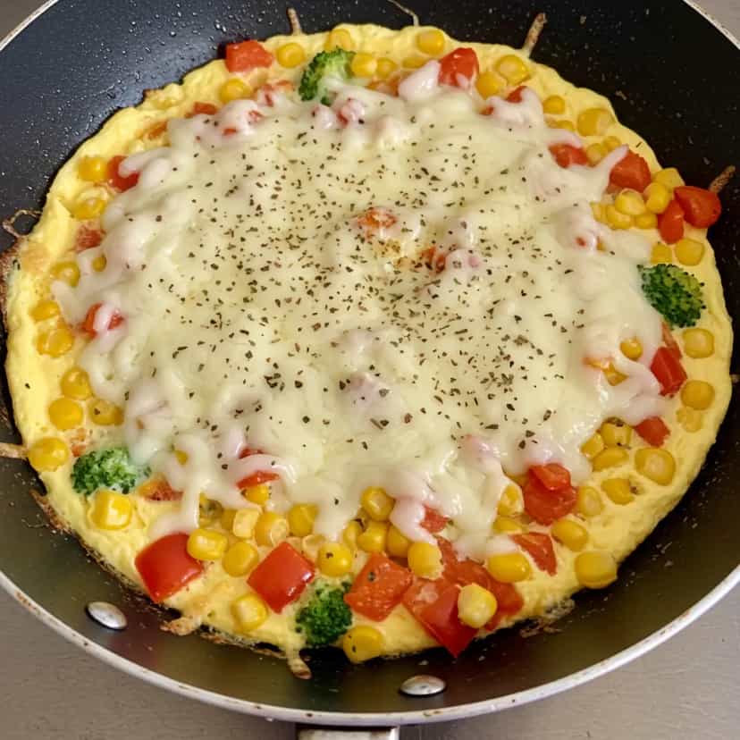 Foto deliciosa de Omelete de Legumes Light pronta para servir - Ovos