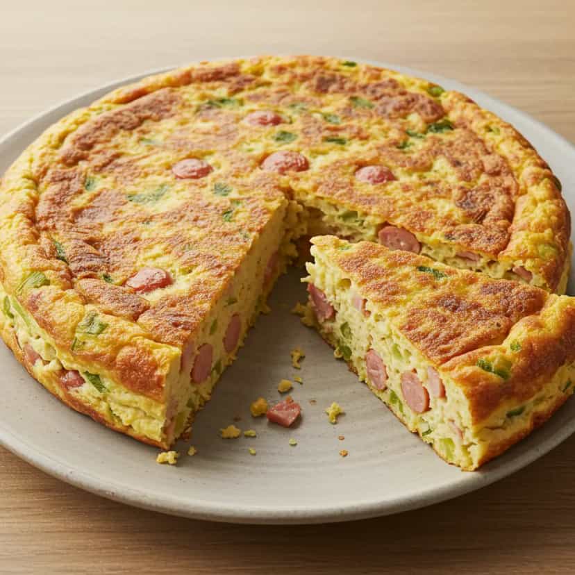Foto deliciosa de Omelete Recheada com Farinha de Trigo pronta para servir - Ovos