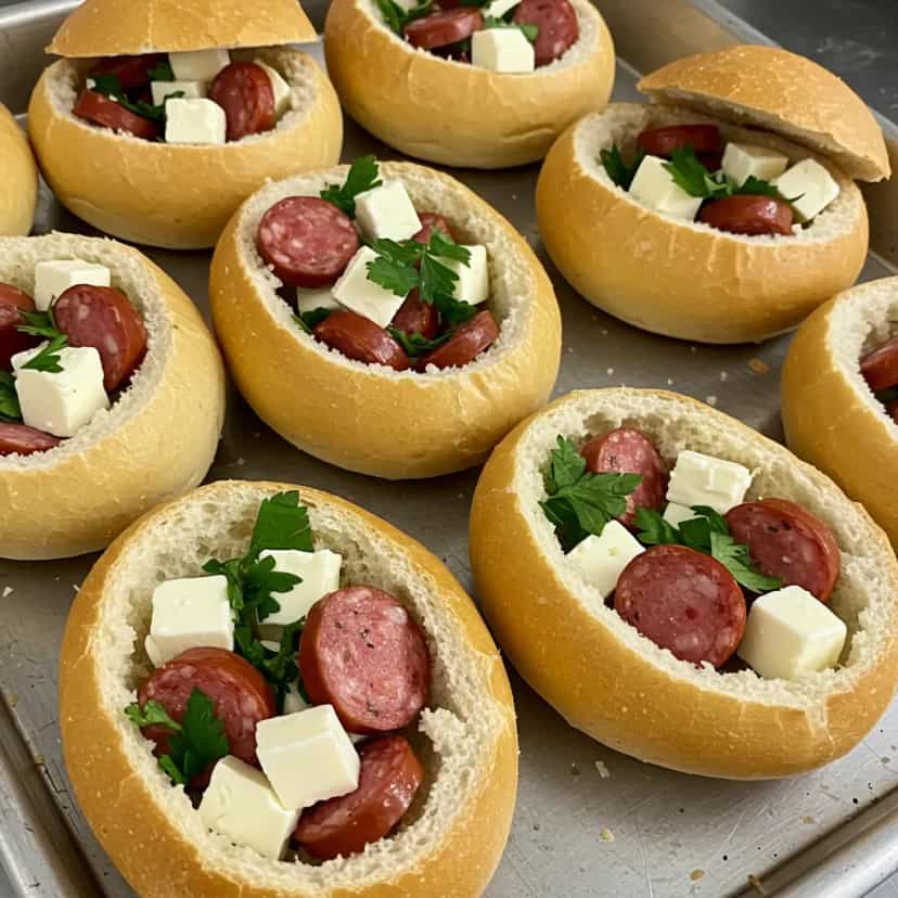 Foto deliciosa de Omelete Recheada no Pão Francês pronta para servir - Ovos