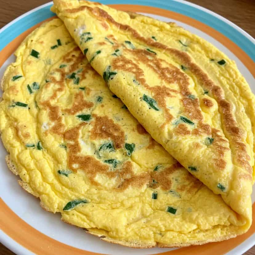 Foto deliciosa de Omelete Saborosa para o Café da Manhã pronta para servir - Ovos