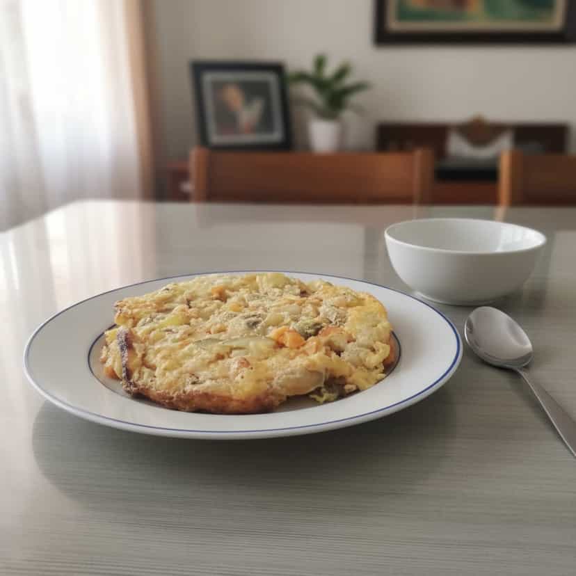 Foto deliciosa de Omelete Saudável de Legumes pronta para servir - Ovos
