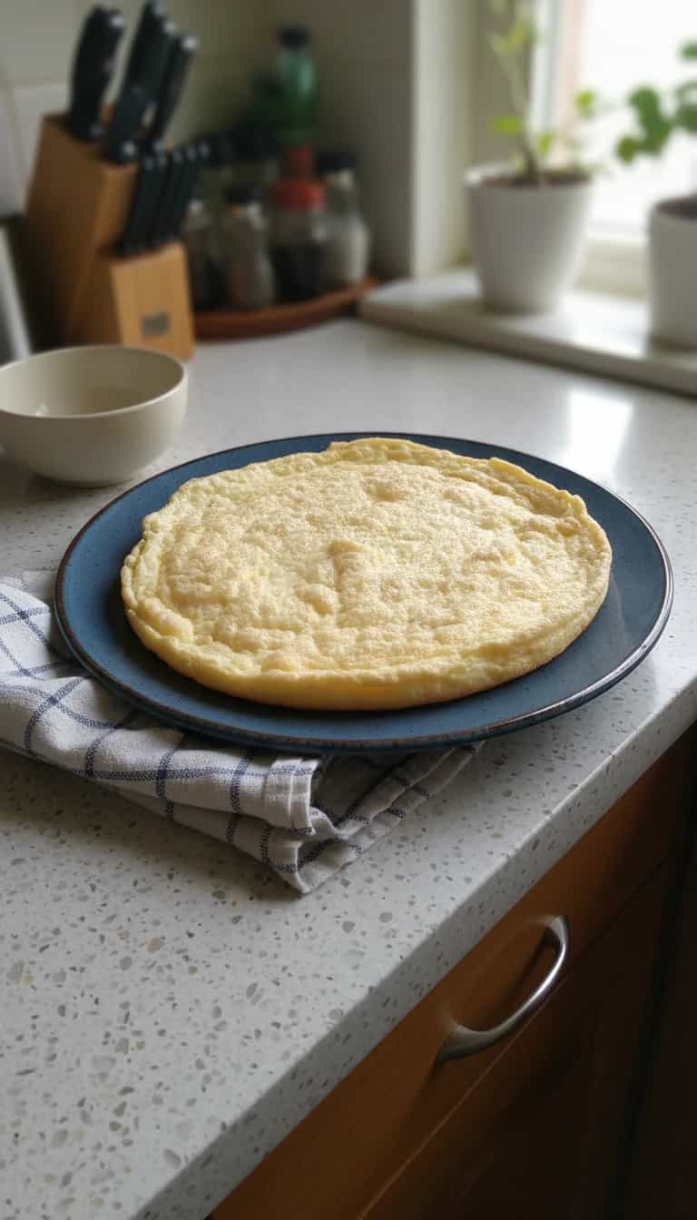 Foto deliciosa de Omelete Soufflé Deliciosa pronta para servir - Brunch