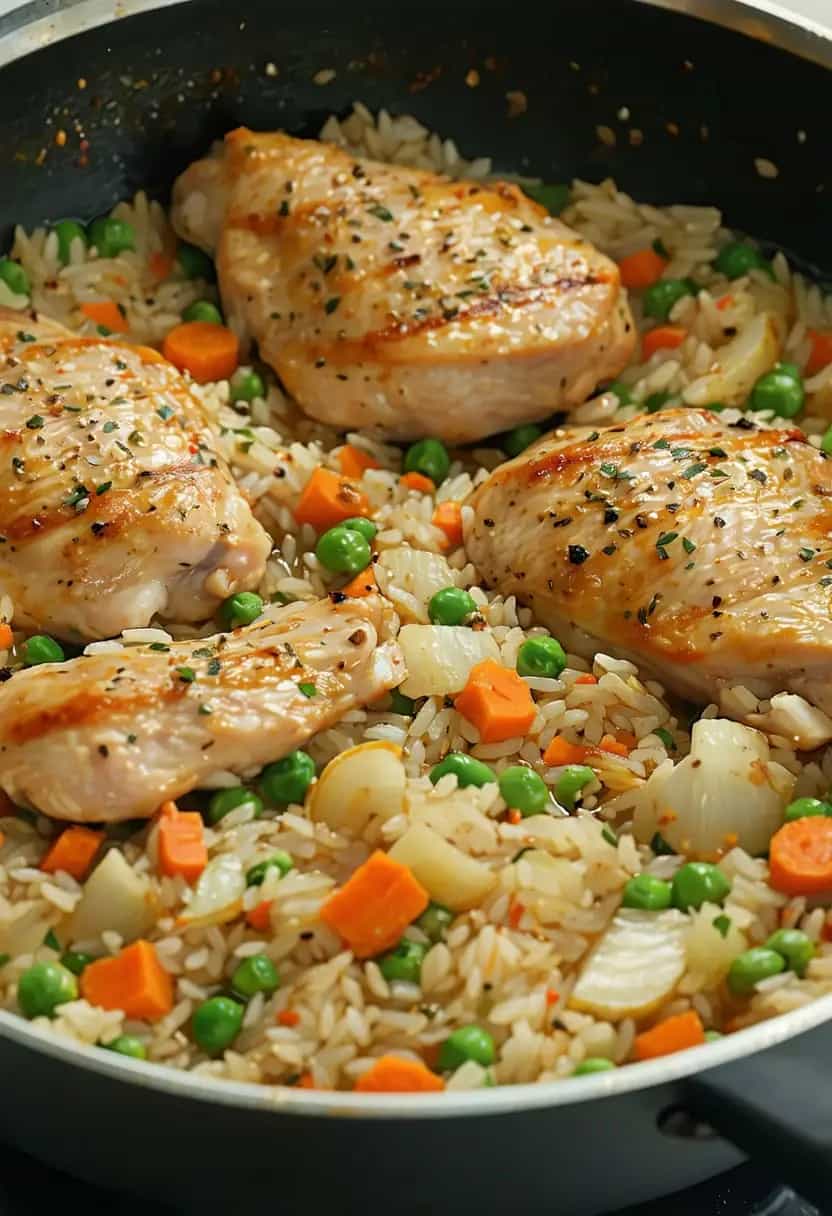 Frango e Arroz para uma Pessoa