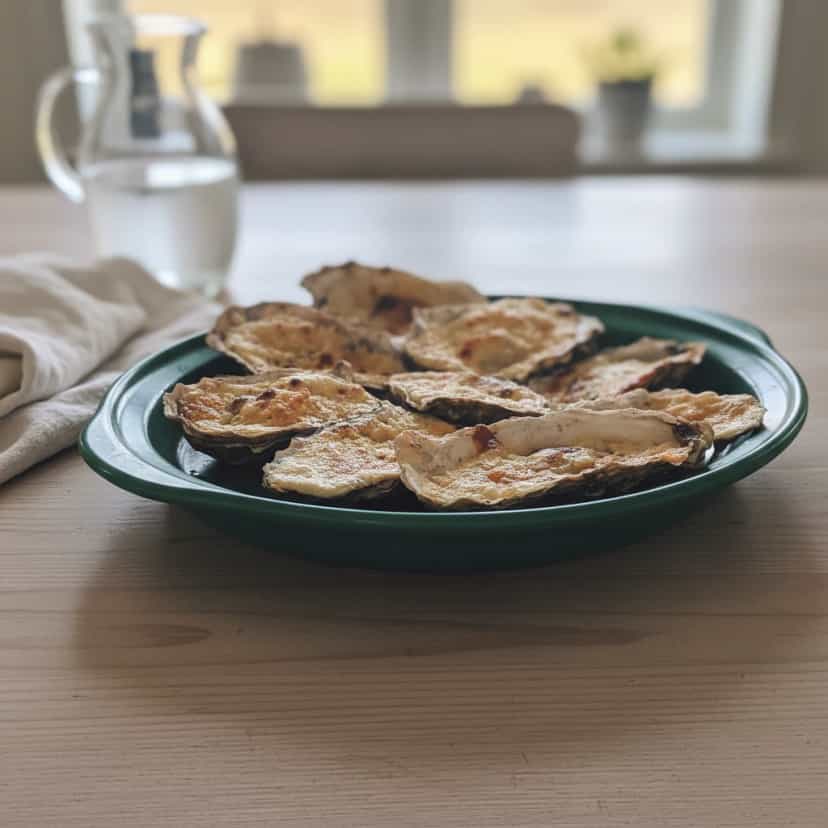 Foto deliciosa de Ostras Gratinadas com Cream Cheese pronta para servir - Outras Receitas