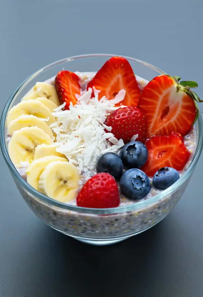 Foto deliciosa de Overnight Chia com Leite de Coco pronta para servir - Outras Receitas