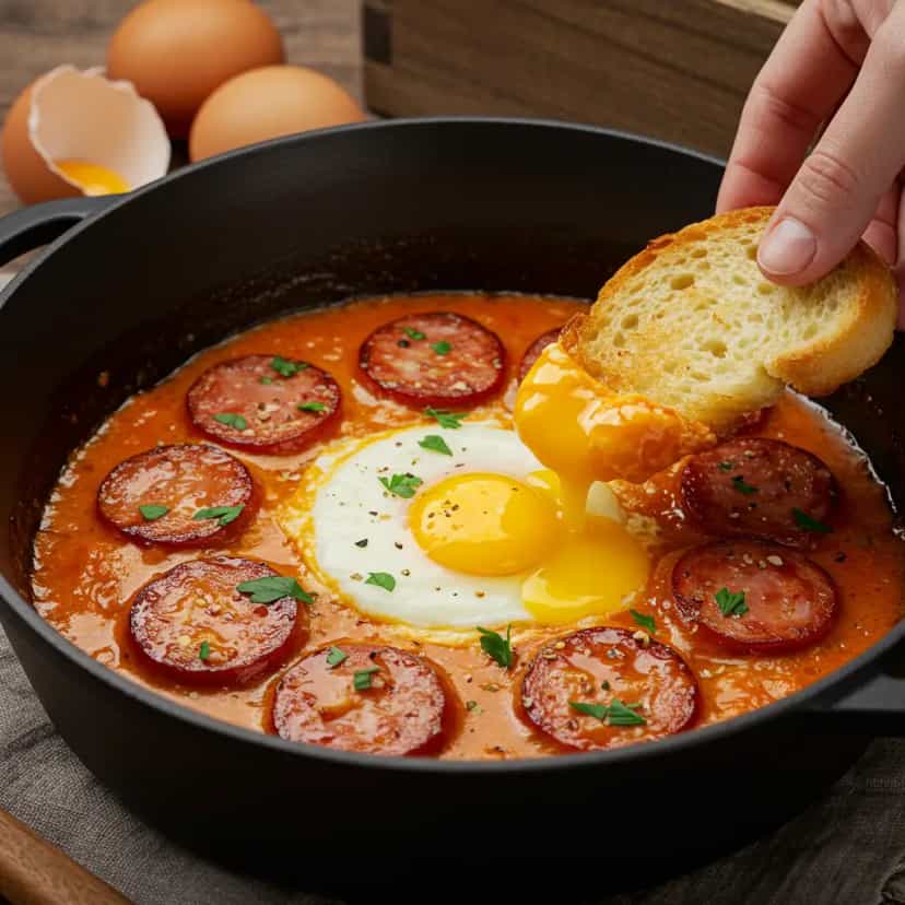 Foto deliciosa de Ovos rancheiros pronta para servir - Pratos Brasileiros Icônicos