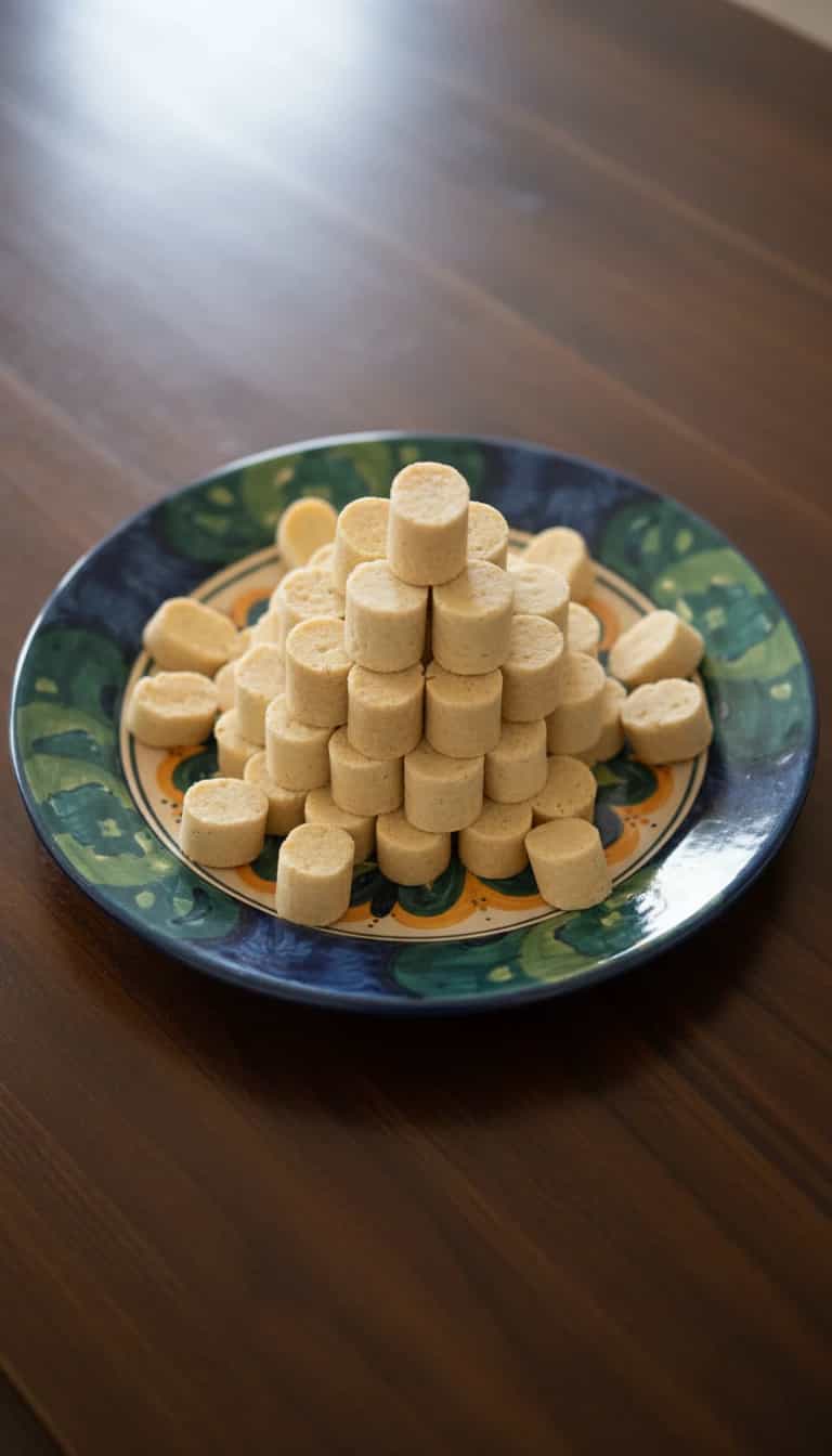Foto deliciosa de Paçoca Tradicional Caseira pronta para servir - Snacks Naturais