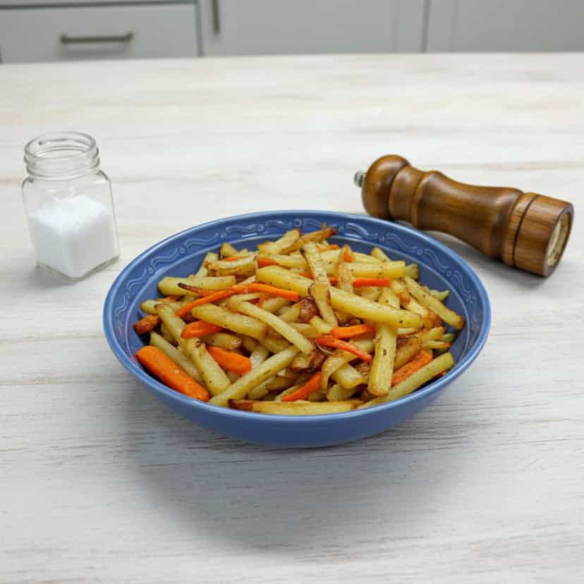 Foto deliciosa de Palitos de Legumes Crocantes pronta para servir - Snacks Assados