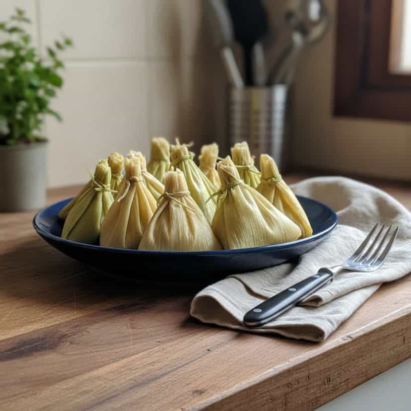 Foto deliciosa de Pamonhas Cremosas de Leite Condensado pronta para servir - Outras Receitas
