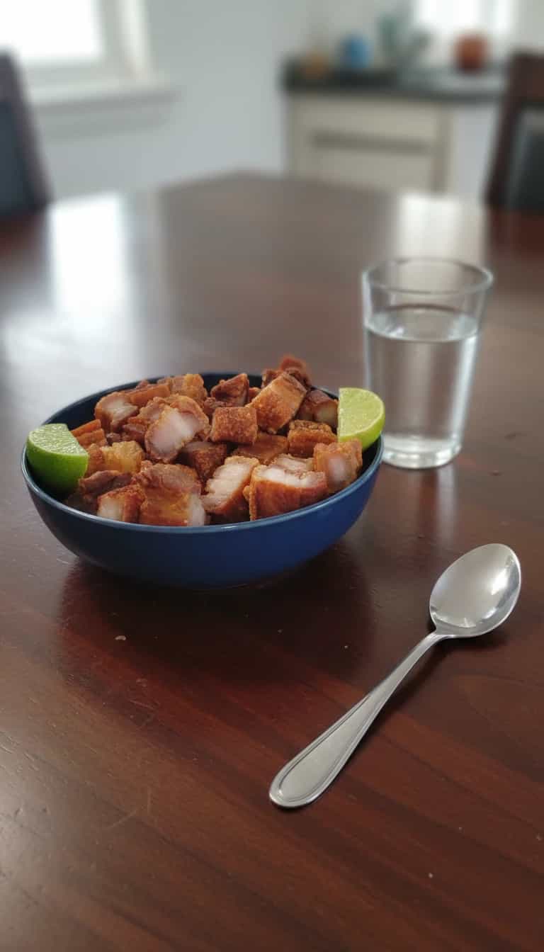 Foto deliciosa de Panceta ao Alho Crocante pronta para servir - Salgadinhos