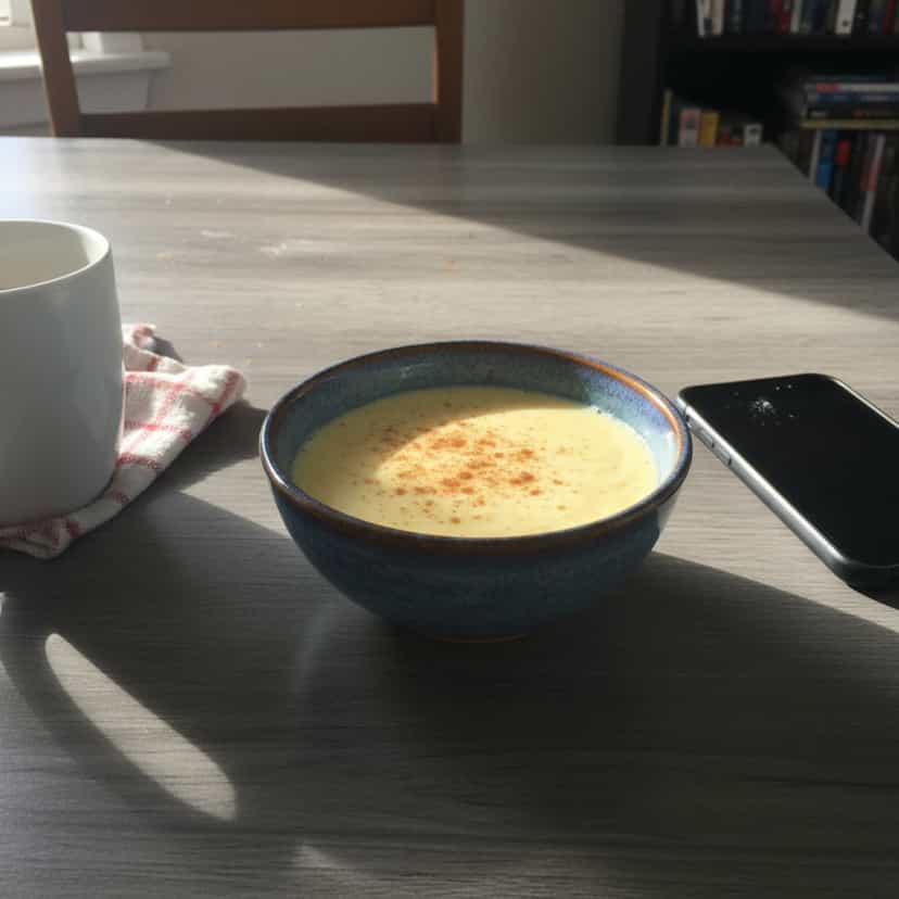 Foto deliciosa de Panna Cotta Cremosa de Canela pronta para servir - Pudins & Cremes