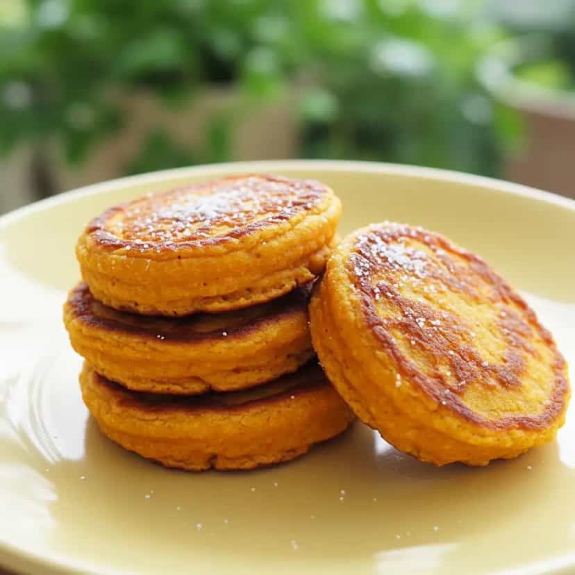 Foto deliciosa de Panqueca Americana de Batata Doce pronta para servir - Panquecas & Waffles