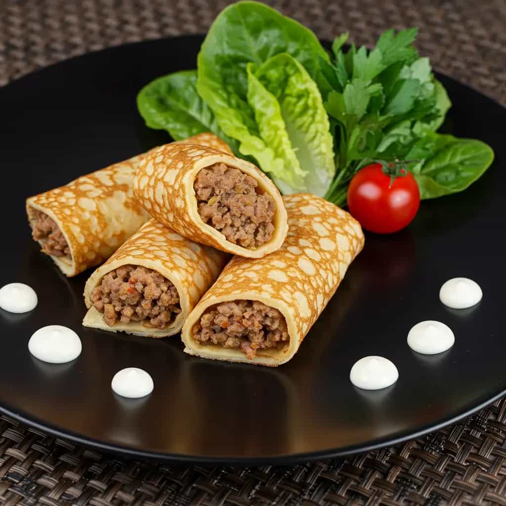 Panqueca com Molho à Bolonhesa