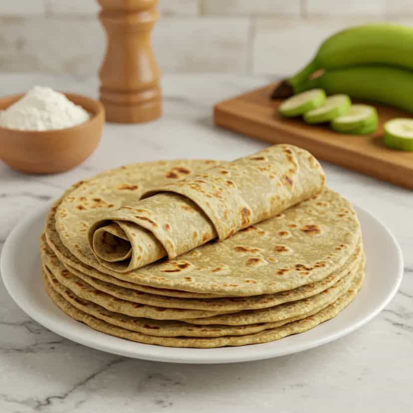Foto deliciosa de Panqueca de Banana-Verde pronta para servir - Panquecas & Waffles