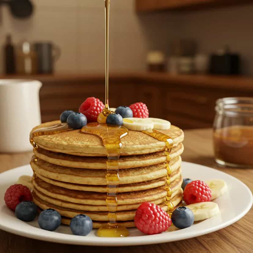 Foto deliciosa de Panqueca de Farinha de Amêndoas pronta para servir - Low Carb