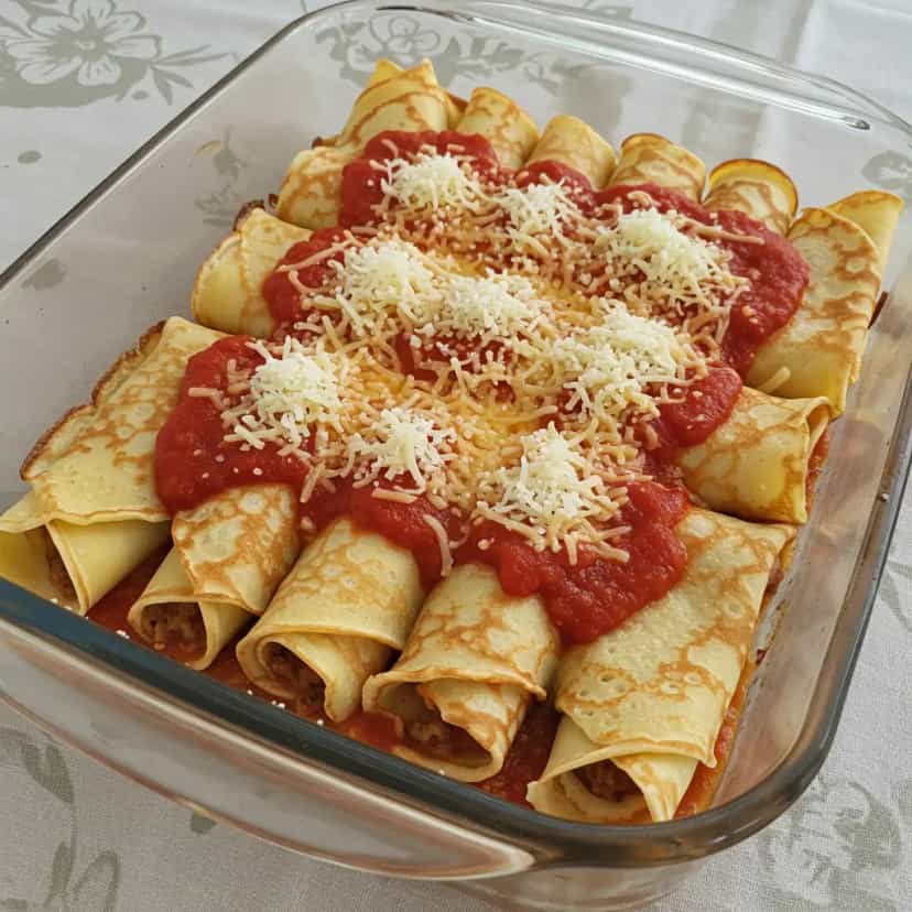 Foto deliciosa de Panqueca Especial de Queijo pronta para servir - Panquecas & Waffles