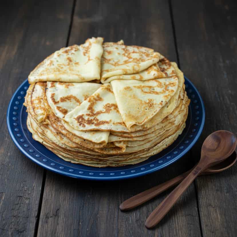 Foto deliciosa de Panquecas Brasileiras Simples pronta para servir - Panquecas & Waffles