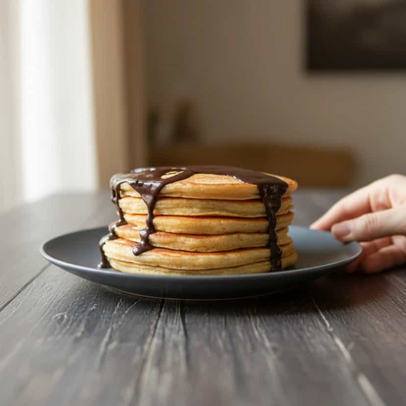 Foto deliciosa de Panquecas de Cenoura: Receita Caseira pronta para servir - Panquecas & Waffles