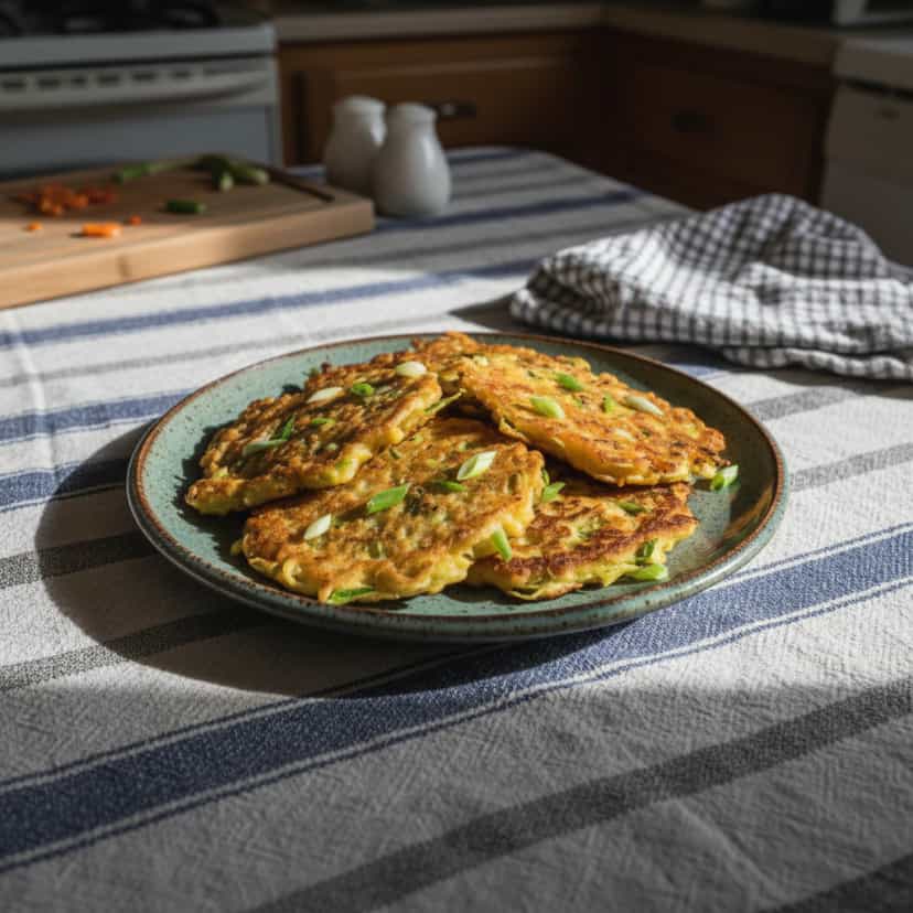 Foto deliciosa de Panquecas de Legumes pronta para servir - Almoço & Jantar