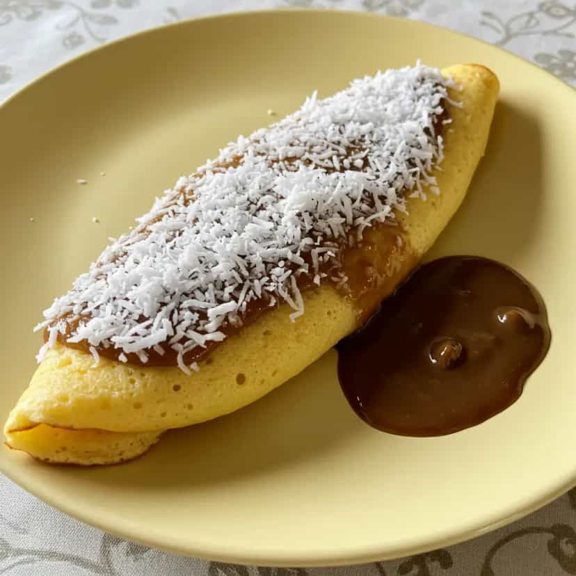 Foto deliciosa de Panquecas fofas com Beijinho cremoso pronta para servir - Outras Receitas