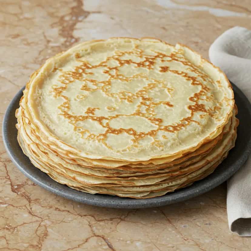 Foto deliciosa de Panquecas Simples e Versáteis pronta para servir - Panquecas & Waffles