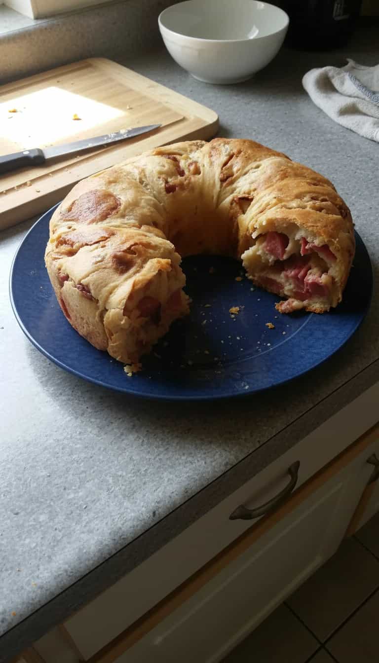 Foto deliciosa de Pão de Calabresa e Cebola pronta para servir - Lanches de Padaria