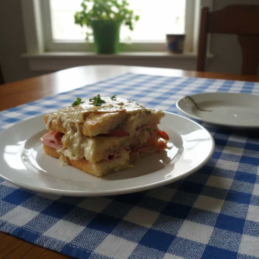 Foto deliciosa de Pão de Forma Recheado ao Forno pronta para servir - Almoço & Jantar
