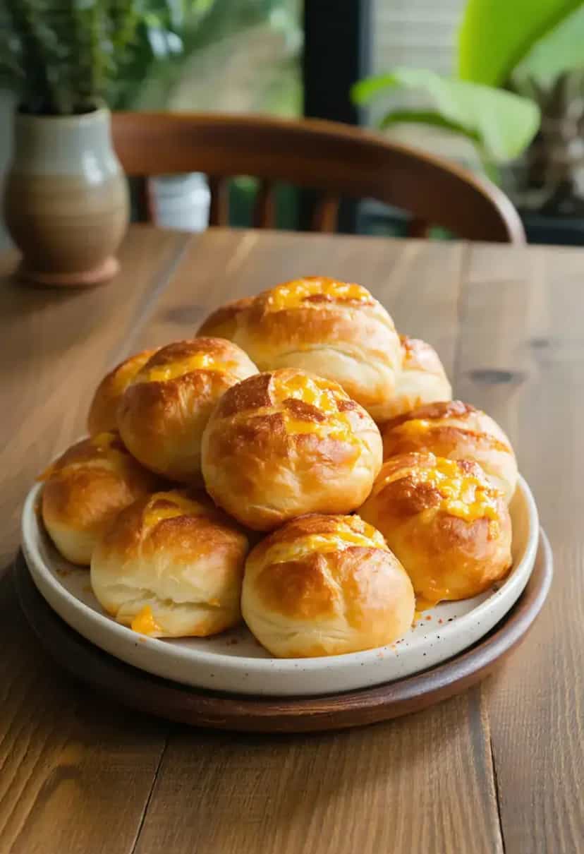 Foto deliciosa de Pão de Queijo com Recheio de Goiabada pronta para servir - Lanches de Padaria