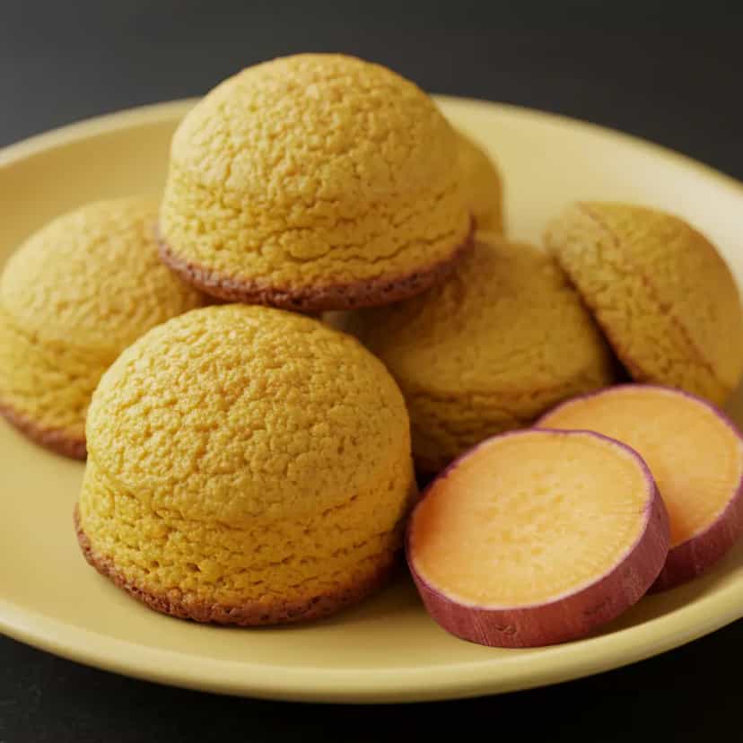Foto deliciosa de Pão de Queijo Light de Batata Doce pronta para servir - Lanches de Padaria