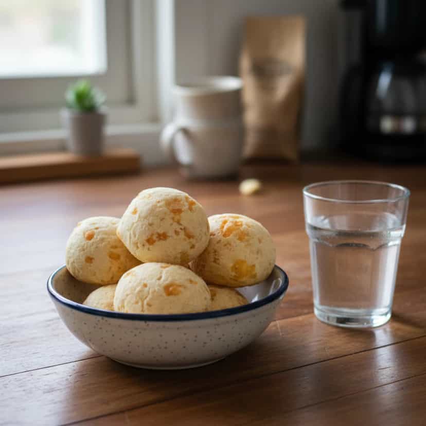 Foto deliciosa de Pão de Queijo Mineiro Tradicional pronta para servir - Lanches de Padaria