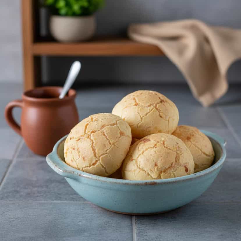 Foto deliciosa de Pão de queijo super fácil pronta para servir - Lanches de Padaria