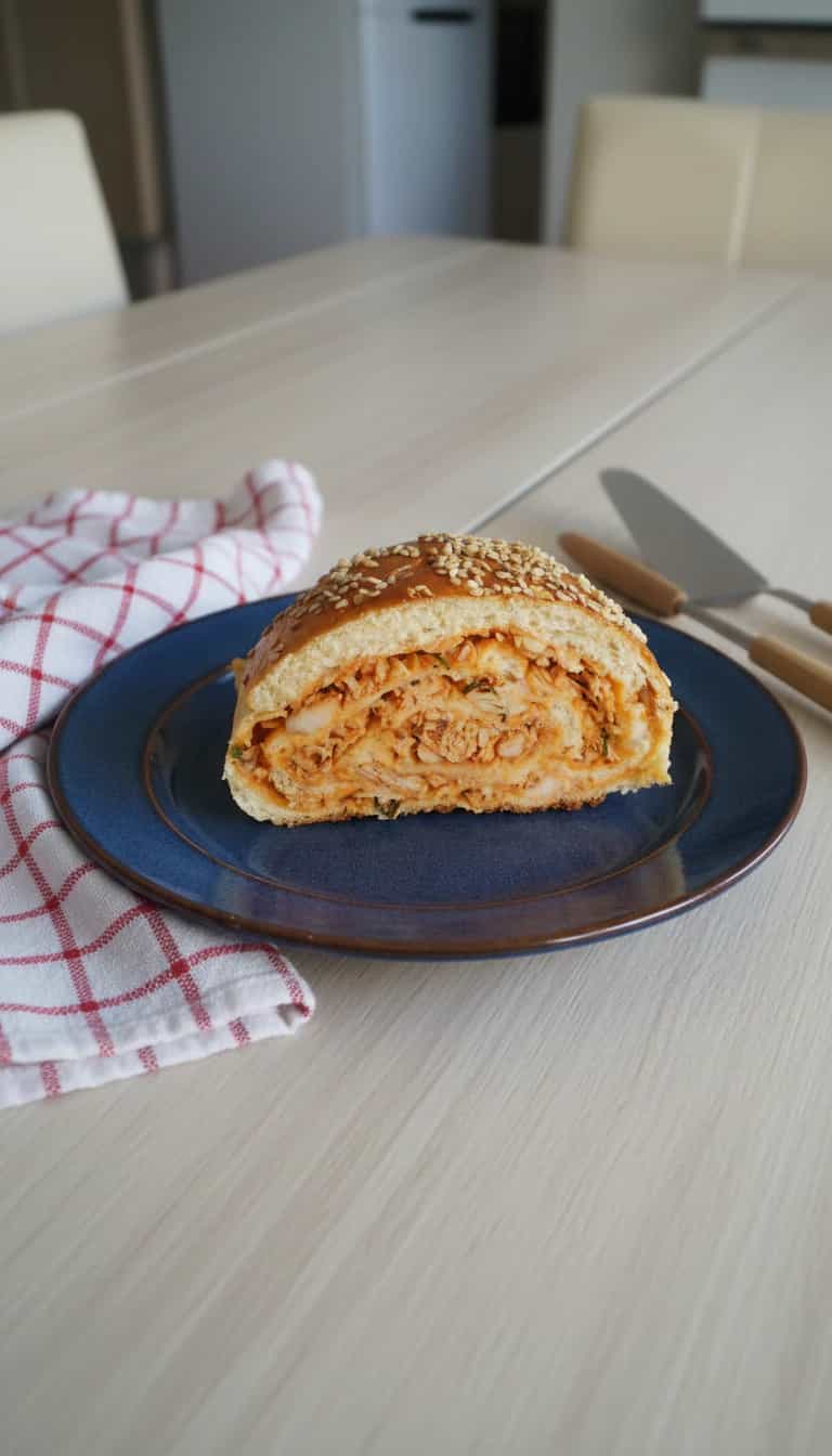 Foto deliciosa de Pão Recheado Caseiro pronta para servir - Lanches de Padaria