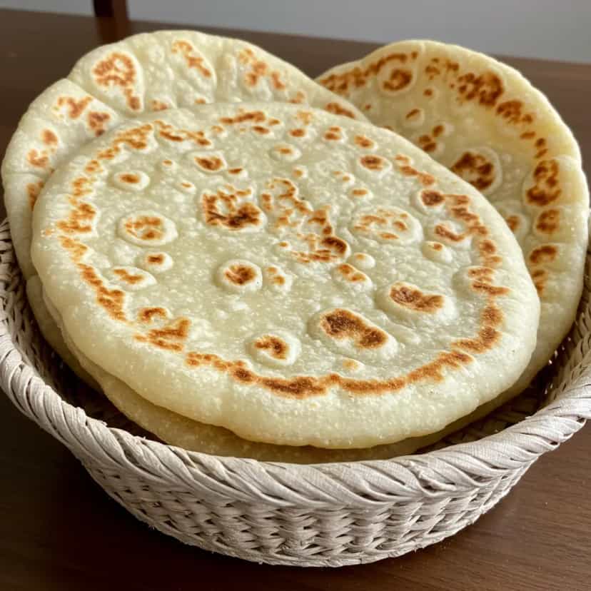 Foto deliciosa de Pão Sírio Caseiro: Receita Tradicional pronta para servir - Outras Receitas
