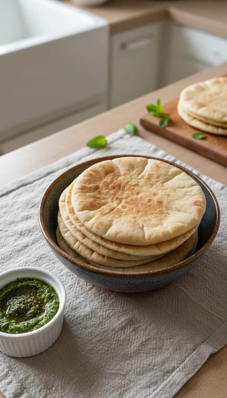 Foto deliciosa de Pão Sírio Integral Caseiro pronta para servir - Outras Receitas