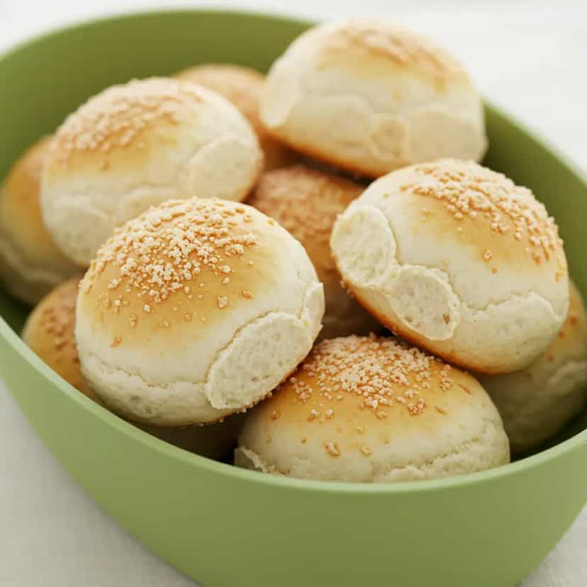 Foto deliciosa de Pãozinho Baiano Macio pronta para servir - Café da Manhã Brasileiro