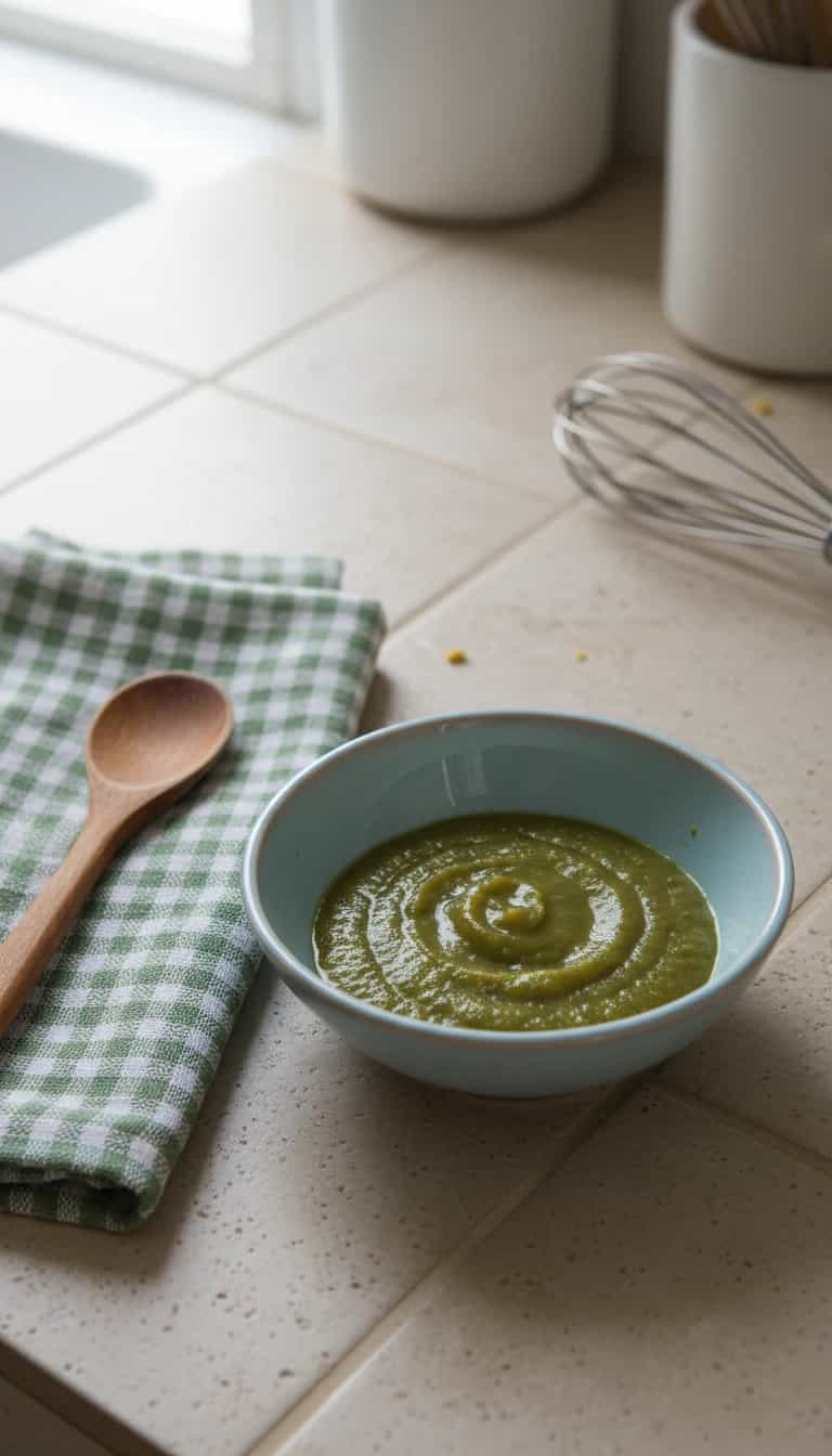 Foto deliciosa de Papinha de Banana com Abacate pronta para servir - Snacks Naturais