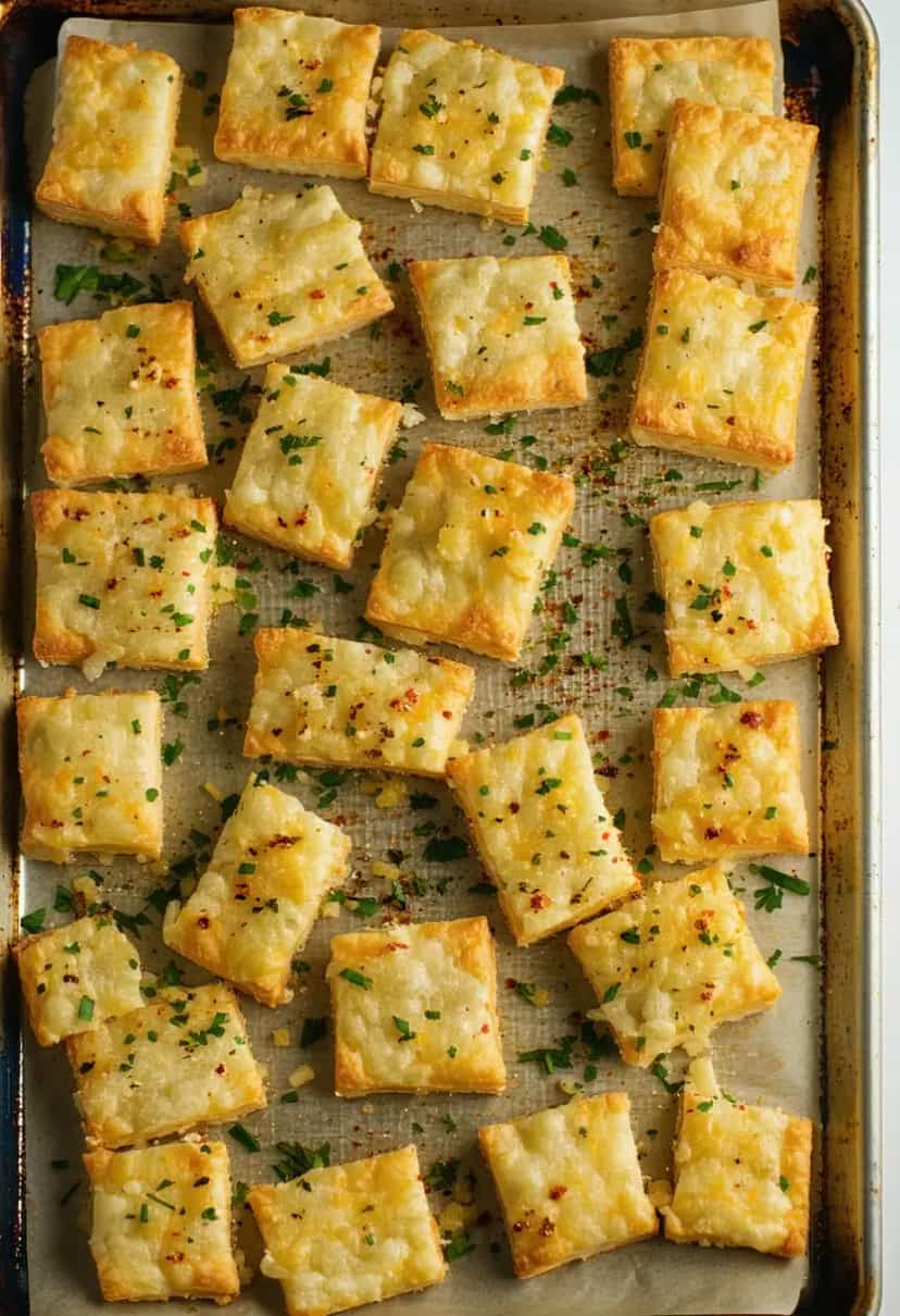 Foto deliciosa de Snacks Assados de Ervas e Parmesão pronta para servir - Snacks Assados