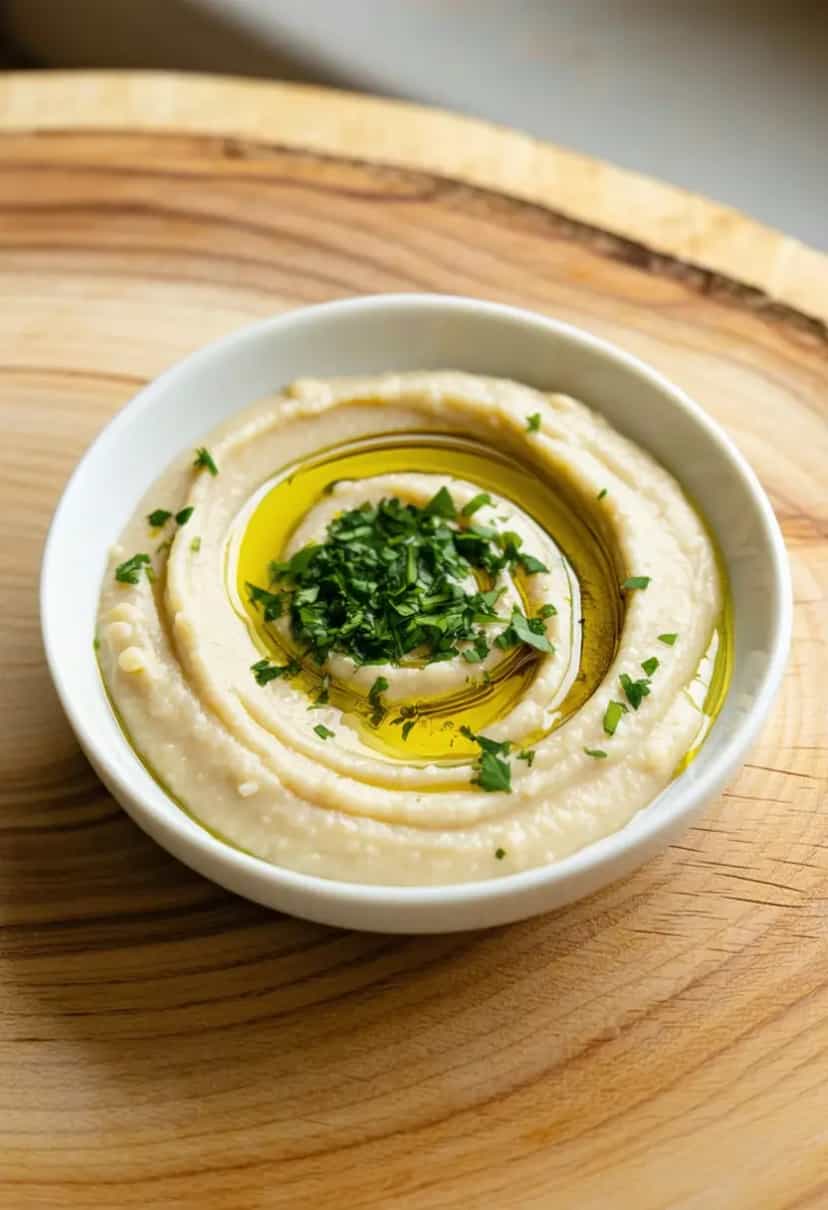 Foto deliciosa de Pasta de Grão-de-Bico com Limão pronta para servir - Pastas & Patês