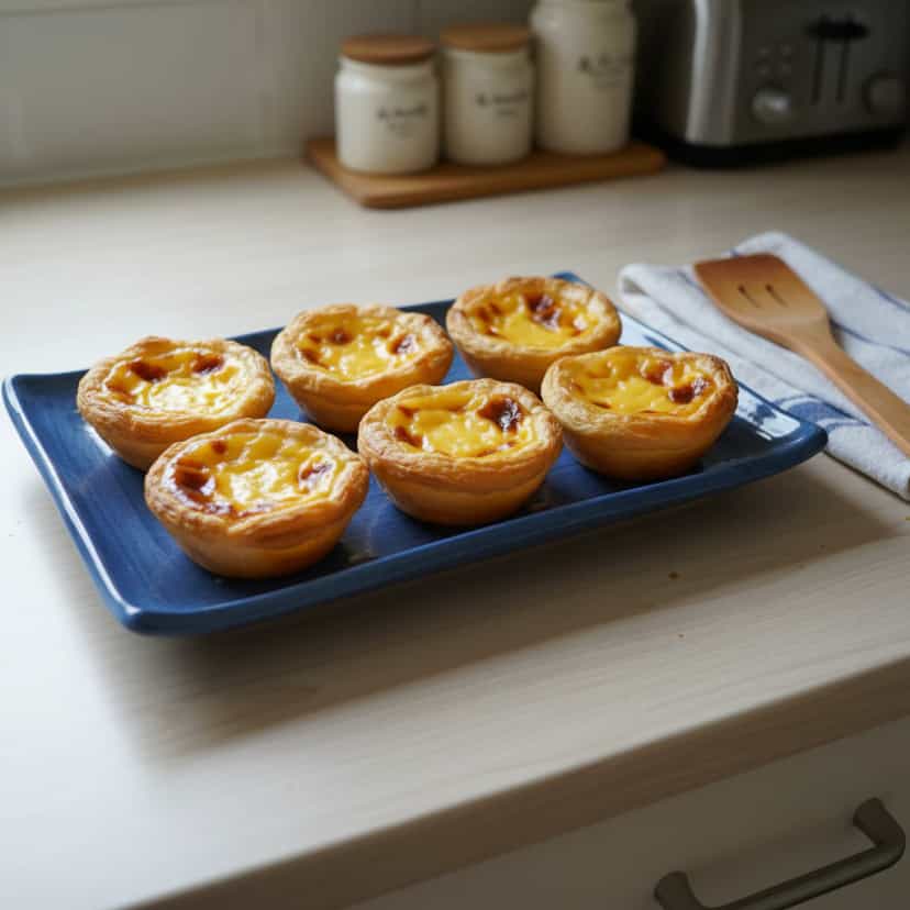Foto deliciosa de Pastéis de Belém Caseiros pronta para servir - Tortas & Tortinhas