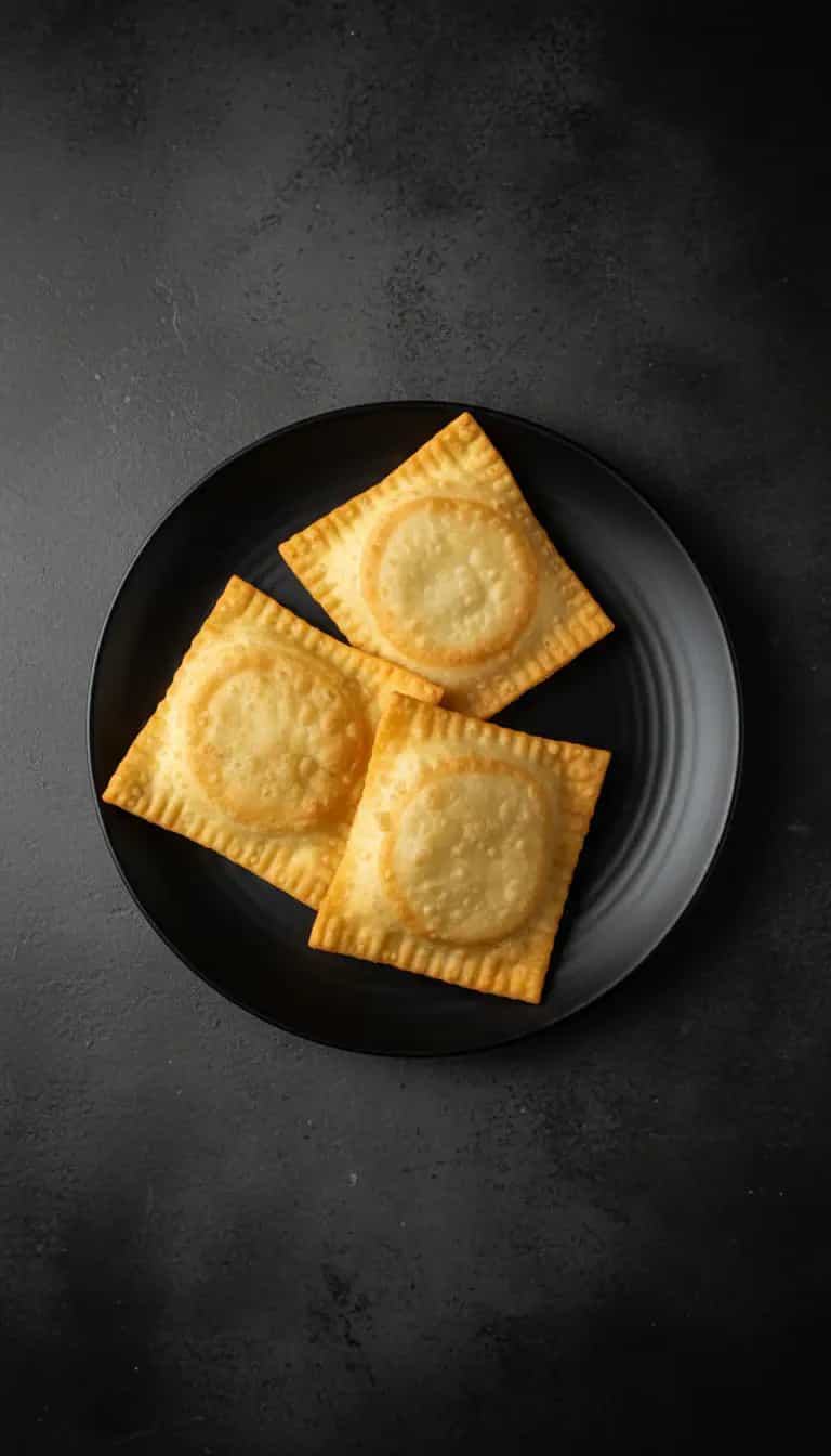 Foto deliciosa de Pastel de 4 Queijos pronta para servir - Salgadinhos