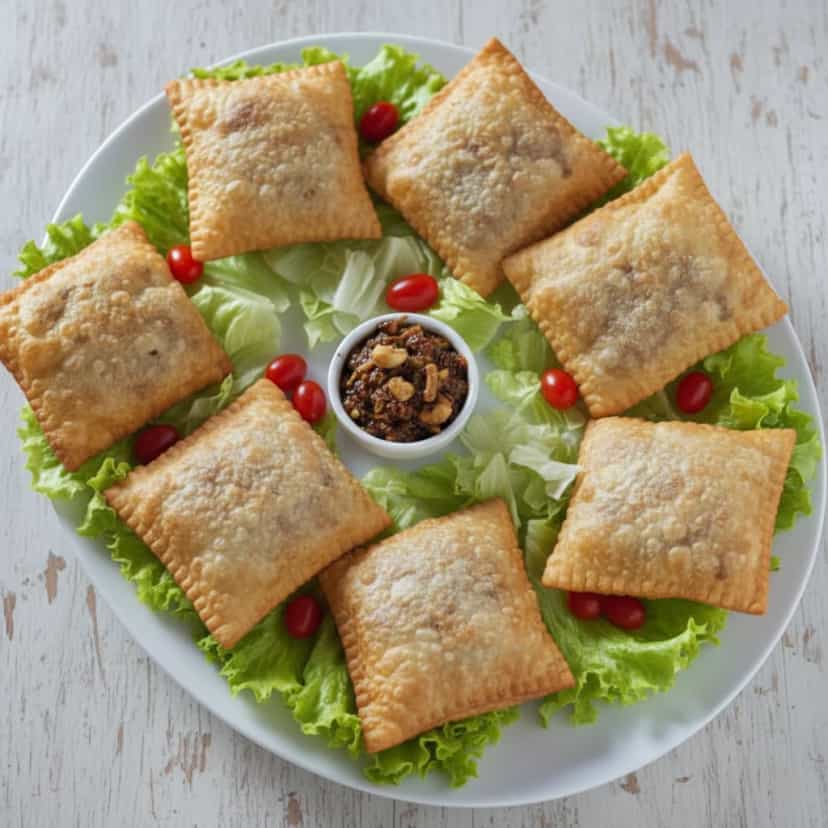 Foto deliciosa de Pastel de Cachaça pronta para servir - Salgadinhos