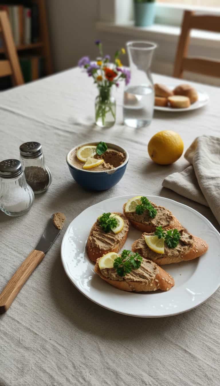 Foto deliciosa de Patê Cremoso de Sardinha e Ricota pronta para servir - Pastas & Patês