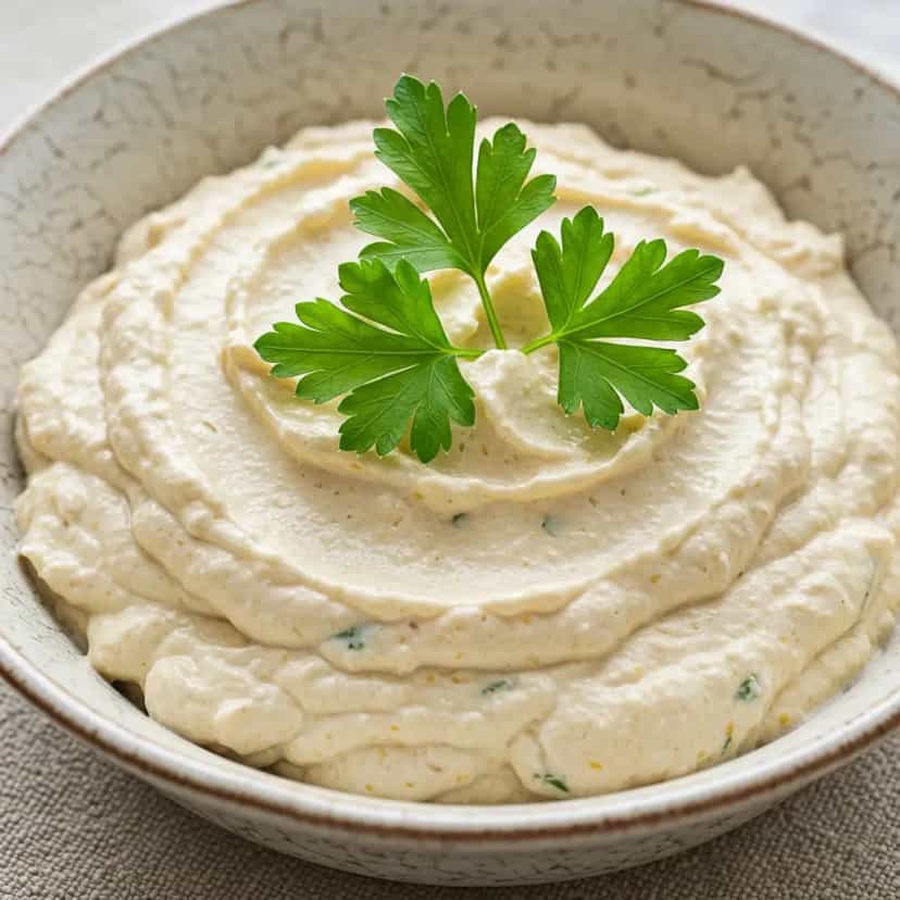 Foto deliciosa de Patê de Atum com Creme de Cebola pronta para servir - Pastas & Patês