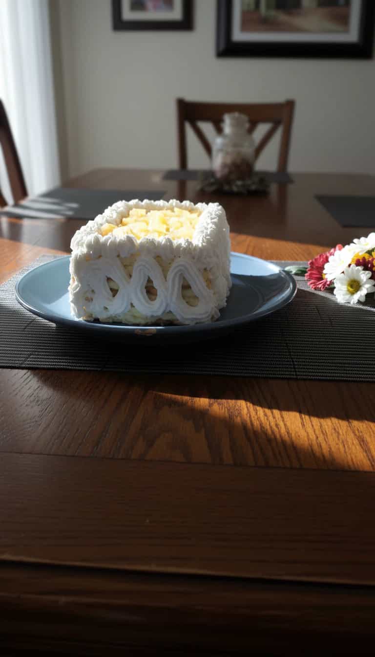Foto deliciosa de Pavê de Abacaxi com Biscoito Maisena pronta para servir - Pudins & Cremes