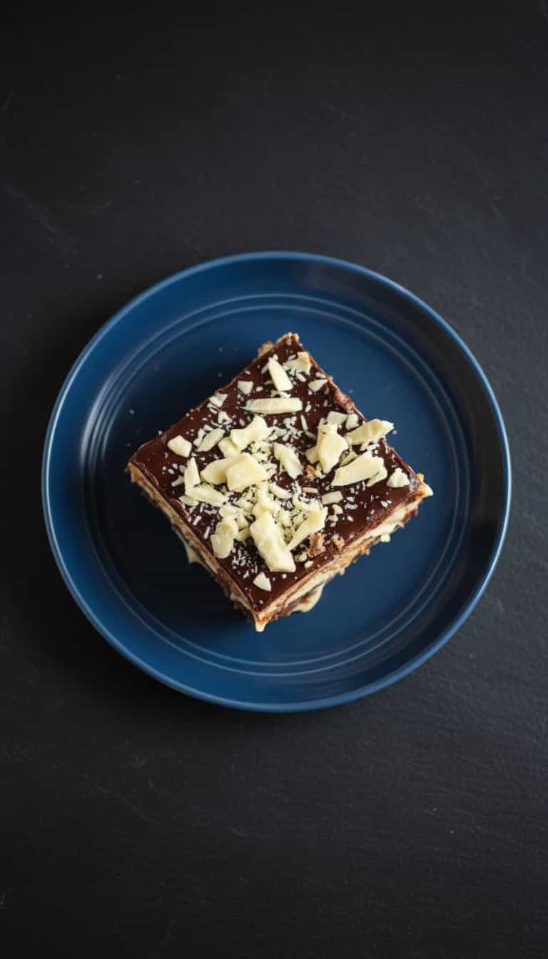Foto deliciosa de Pavê de Baunilha com Chocolate pronta para servir - Pudins & Cremes