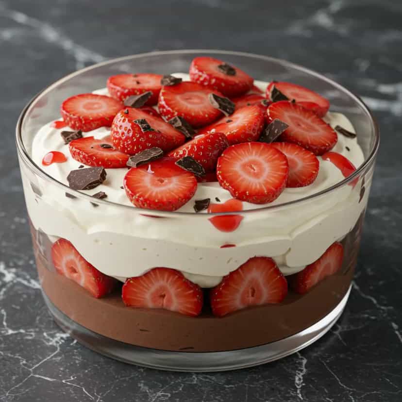 Foto deliciosa de Pavê de Chocolate Cremoso pronta para servir - Pudins & Cremes