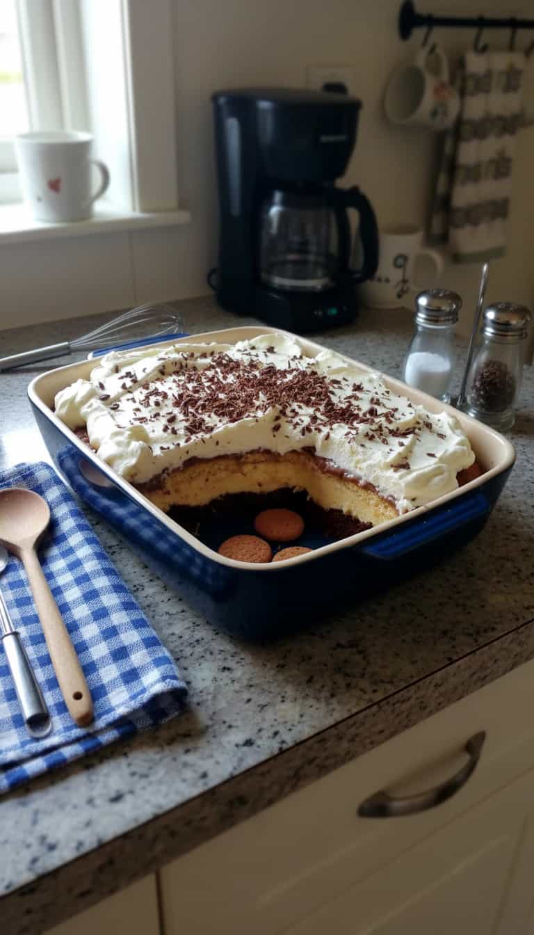 Foto deliciosa de Pavê de Cookies e Chocolate pronta para servir - Pudins & Cremes