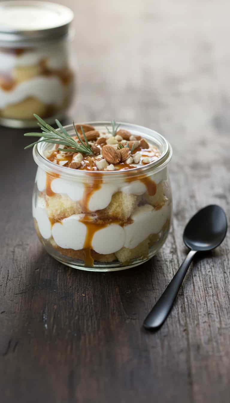 Foto deliciosa de Pavê de Doce de Leite Cremoso pronta para servir - Pudins & Cremes