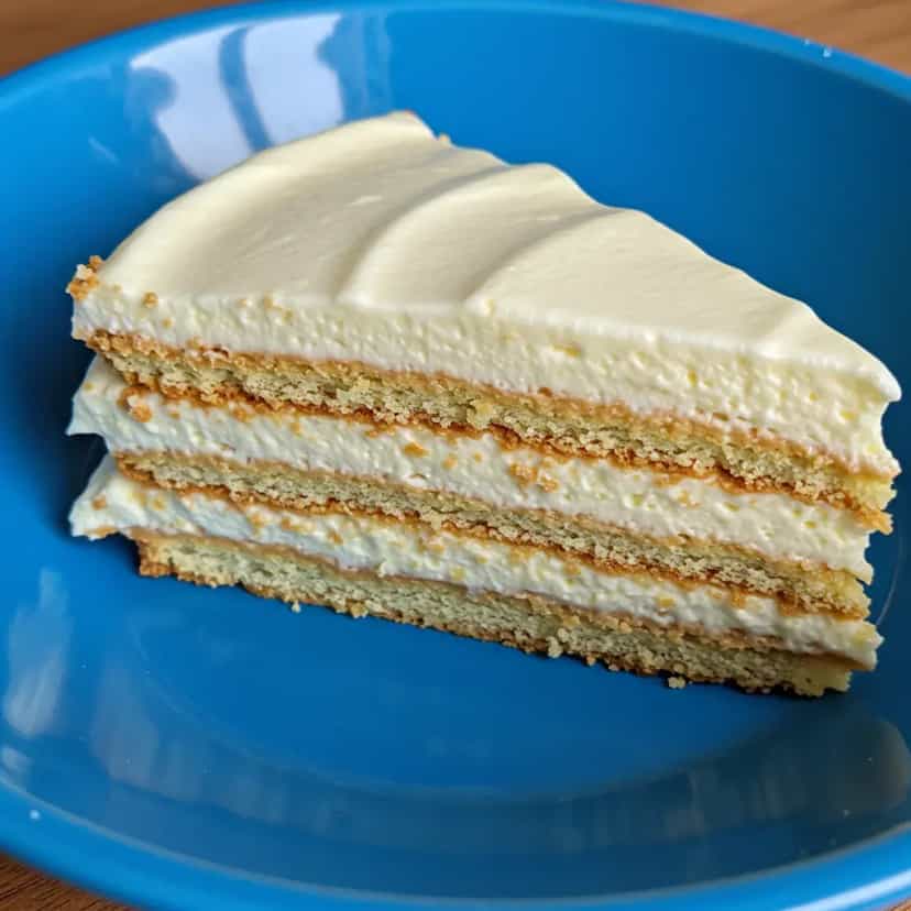 Foto deliciosa de Pavê de Limão Cremoso pronta para servir - Pudins & Cremes