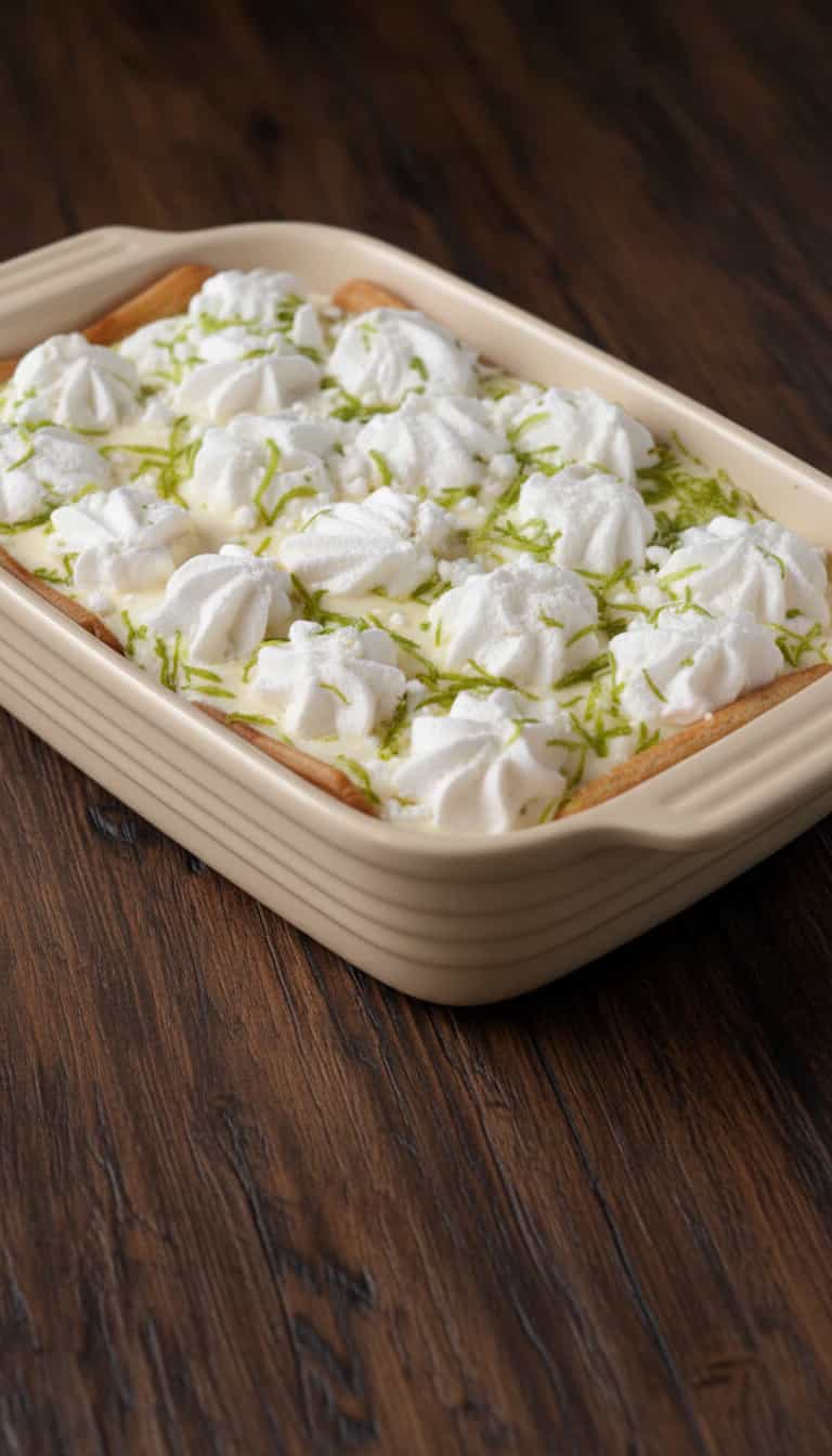 Foto deliciosa de Pavê de Limão Refrescante pronta para servir - Pudins & Cremes